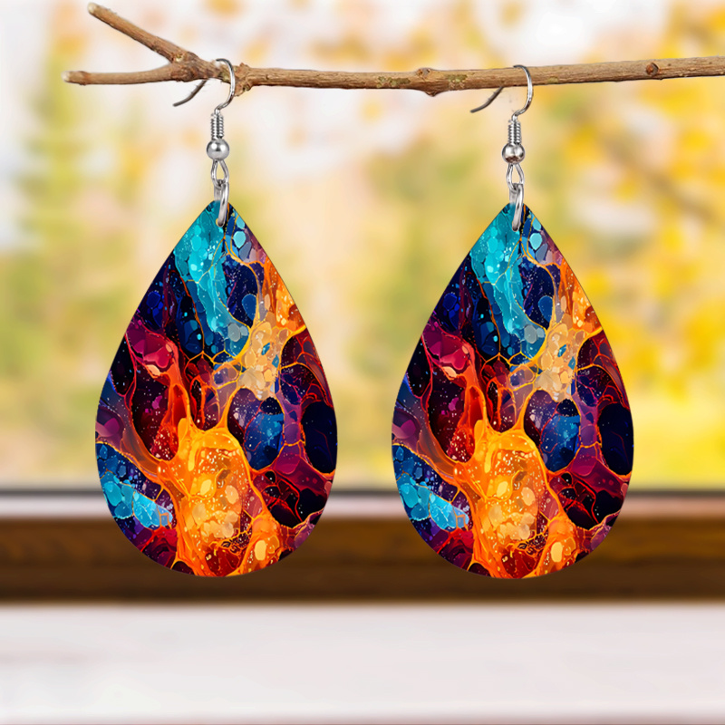 Creative Colorful Water Flowing Earrings